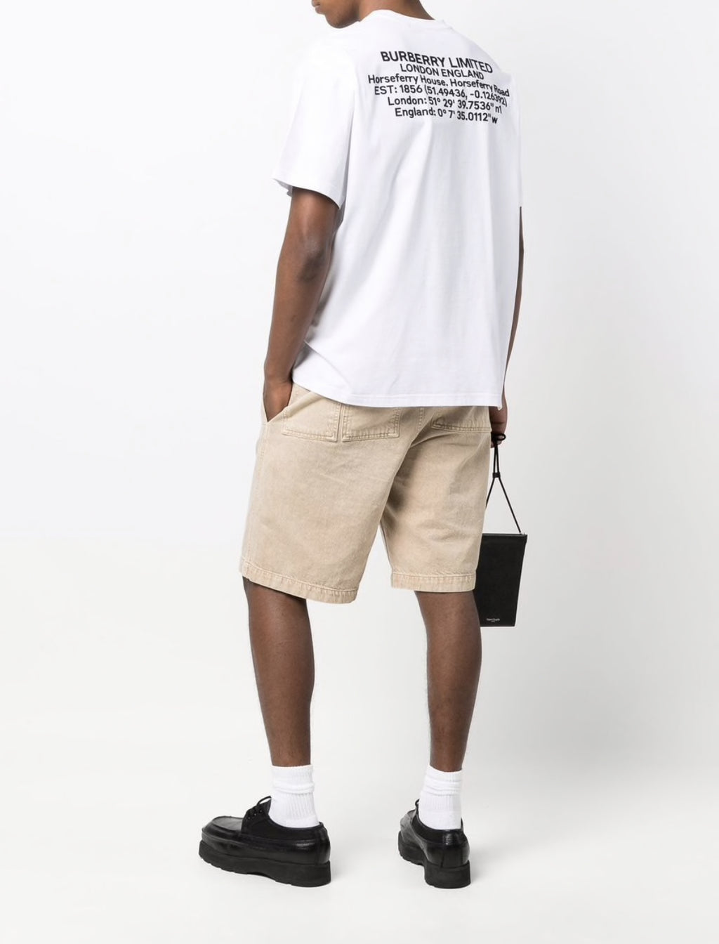 Burberry location print cotton tshirt