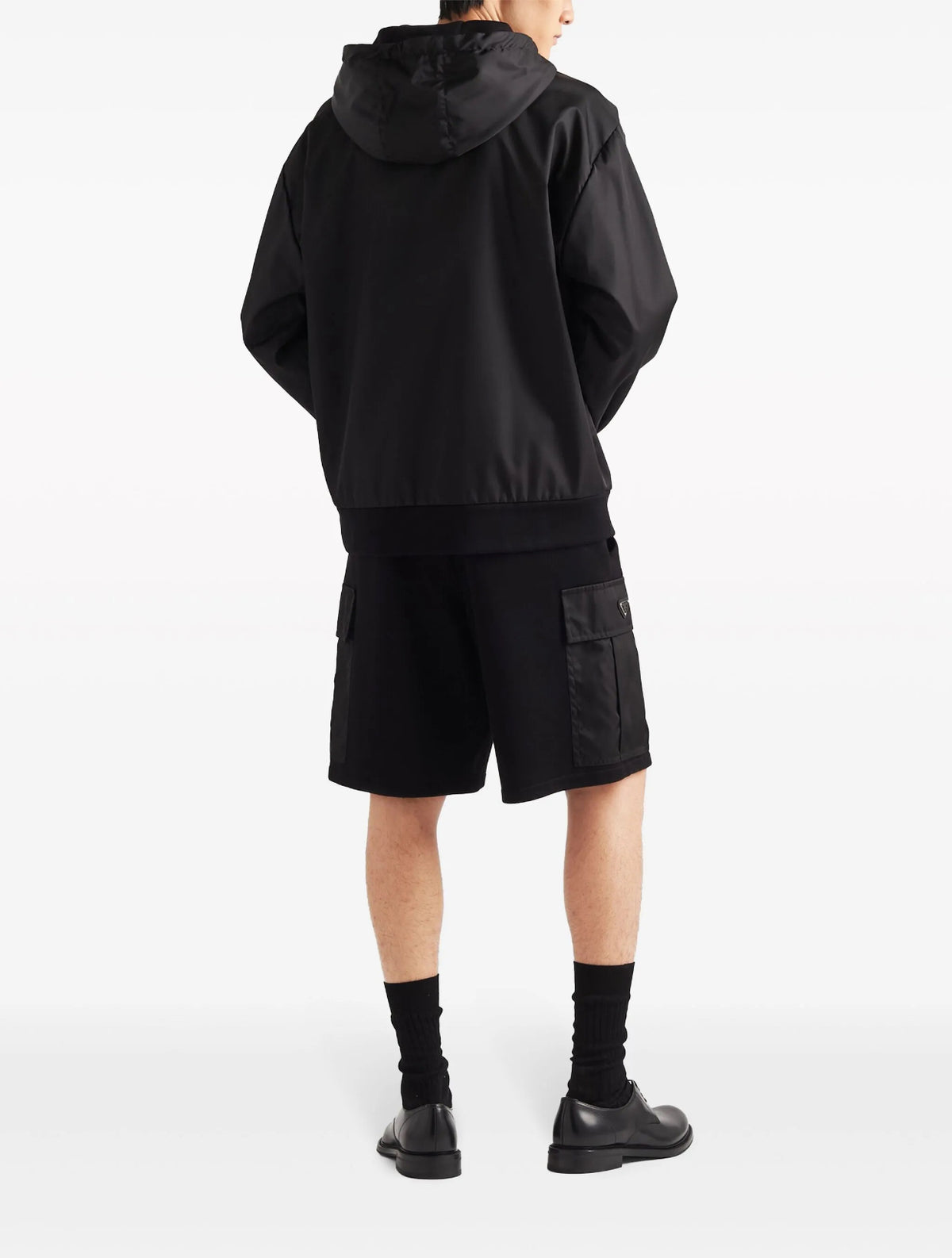 Prada UJL41BSOOO11JE,Prada reversible jacket,Prada zip up jacket,Prada black jacket,Prada jacket black mens,Prada triangle lo