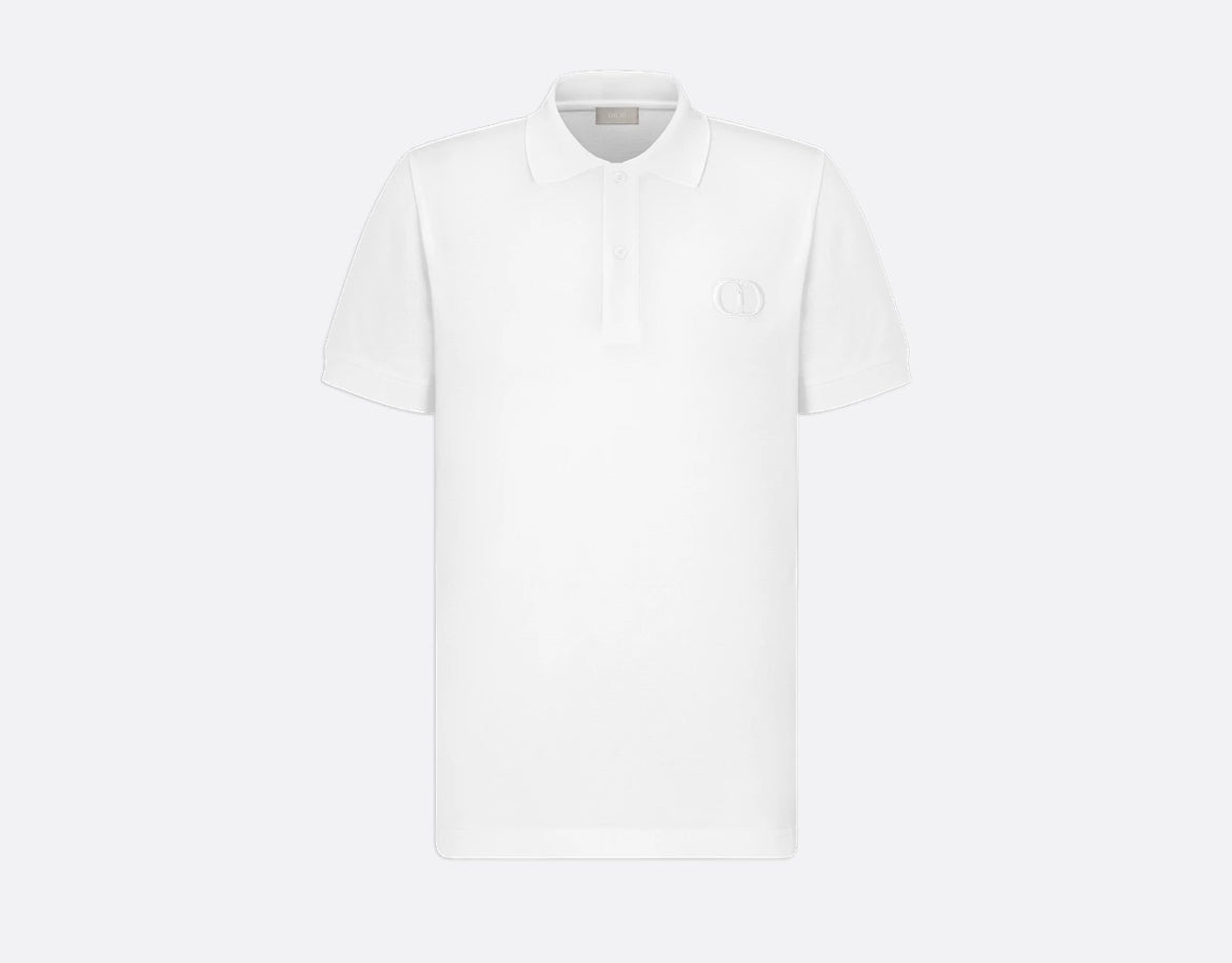Dior 013J800A0373,Dior CD icon polo shirt,Dior embroidered CD polo shirt,Dior CD black polo shirt,Dior CD white polo shirt,Di