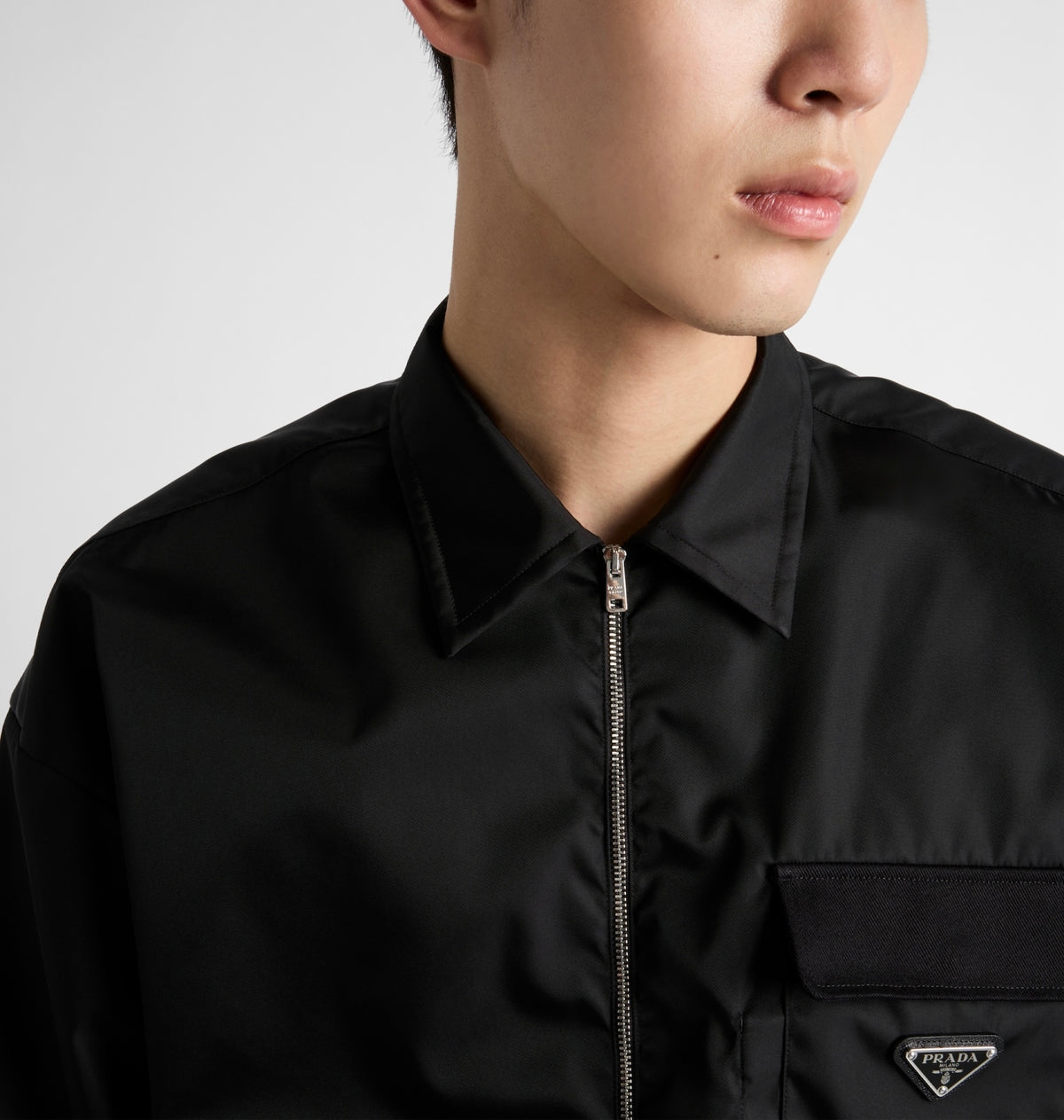 Prada SC810,Winniemodo,Winnie modo,Prada re-nylon shirt,Prada zip up shirt,Prada zip up shirt black,Prada zip up shirt sale,P