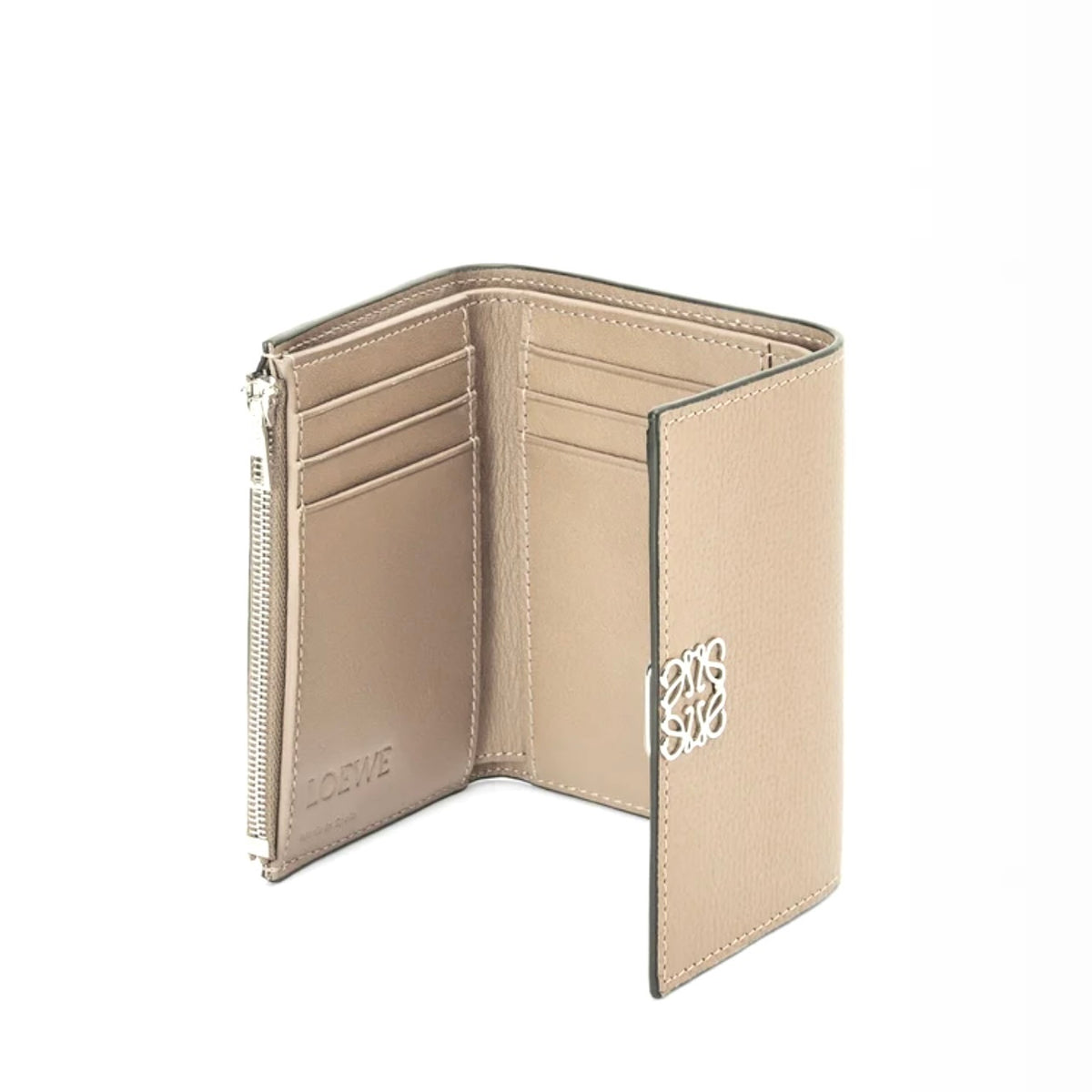Loewe Anagram beige wallet,Loewe vertical beige wallet,Loewe anagram small vertical wallet,Loewe beige wallet,Loewe womens wa