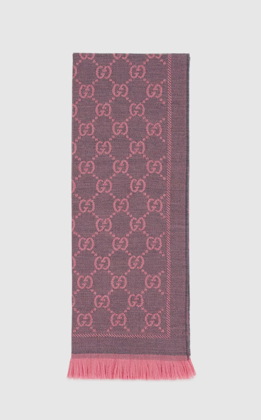 Gucci GG jacquard pattern knitted,gucci 1334833G200,Gucci fashion,Gucci,Gucci scarf discount,Gucci scarf online shop,Gucci on