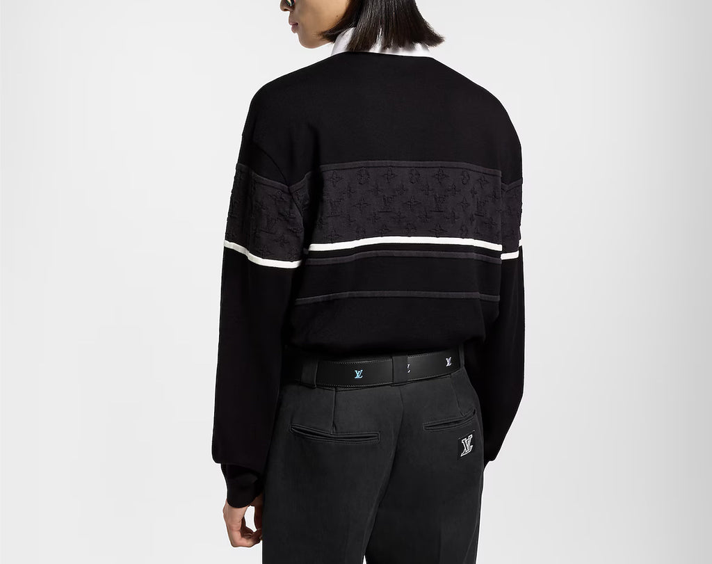 Louis Vuitton 1AGTM9,LV 1AGTM9,Louis Vuitton monogram long sleeved polo shirt,Louis Vuitton long sleeved polo shirt,LV monogr