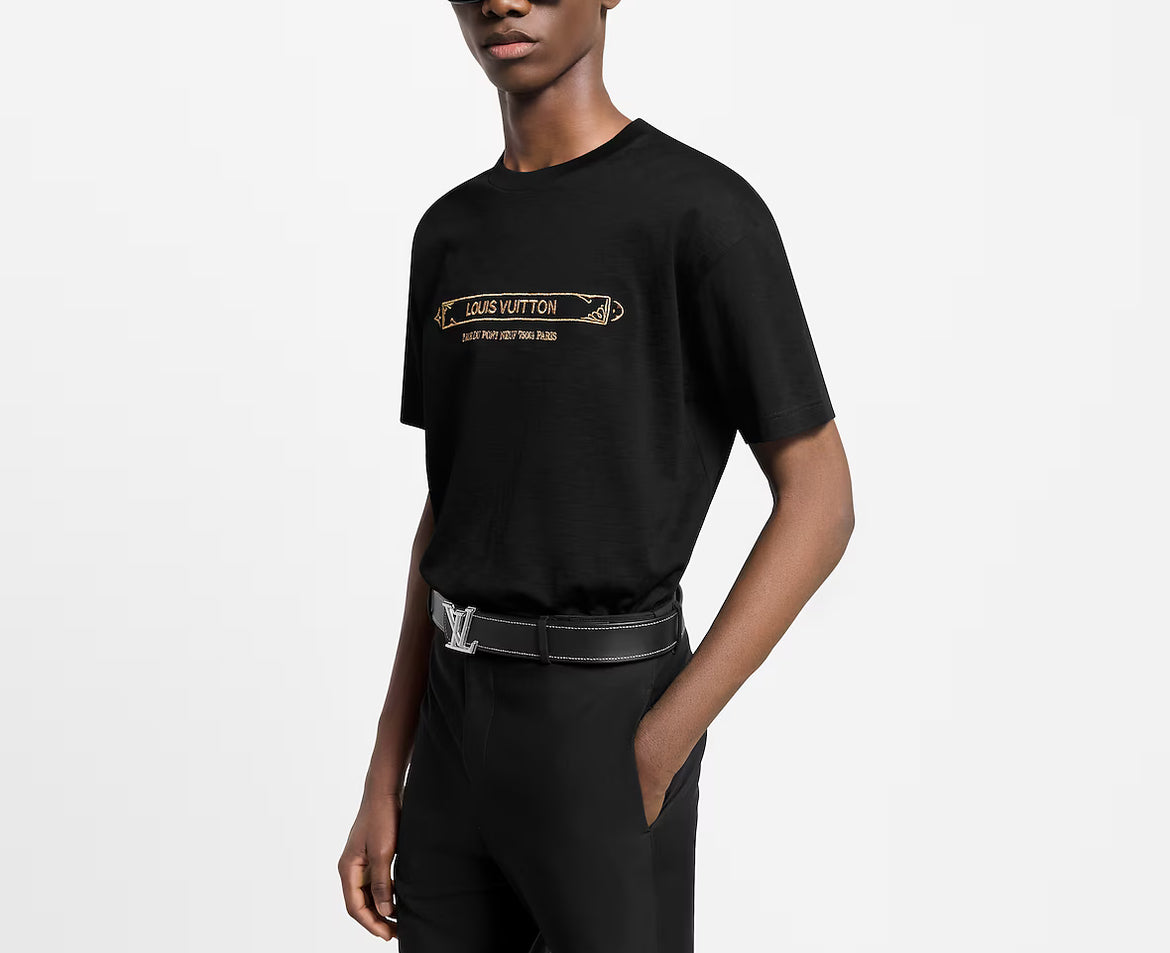 Louis Vuitton 1AHW20,LV 1AHW20,Louis Vuitton embellished Damier T-shirt,LV embellished Damier T-shirt,Louis Vuitton t-shirt 2