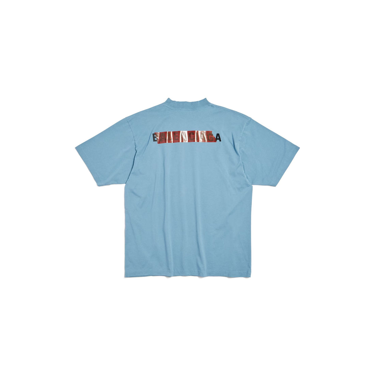 Balenciaga 764235TSVG28704,Balenciaga men’s taped back T-shirt,Balenciaga men’s taped tee,Balenciaga taped T-shirt,Balenciaga