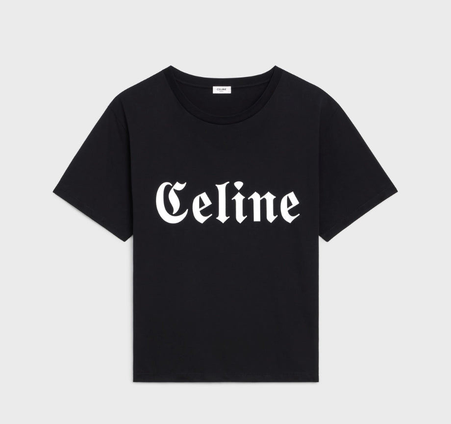 Celine gothic T-shirt in cotton jersey