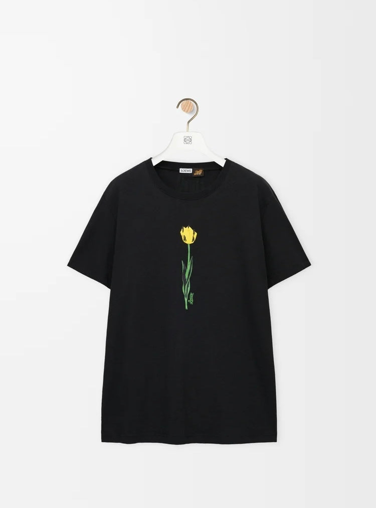 Loewe H616Y22X87,Loewe Paula’s lbiza t-shirt,Loewe Paula’s lbiza flower t-shirt,Loewe Paula’s lbiza black t-shirt,Loewe Paula