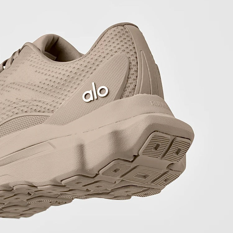 Alo Runner Gravel,Alo Runner,Alo sneaker brown,Alo sneaker,Yoga sneaker, Alo sneaker on sale,Alo yoga sneaker sand,Alo womens