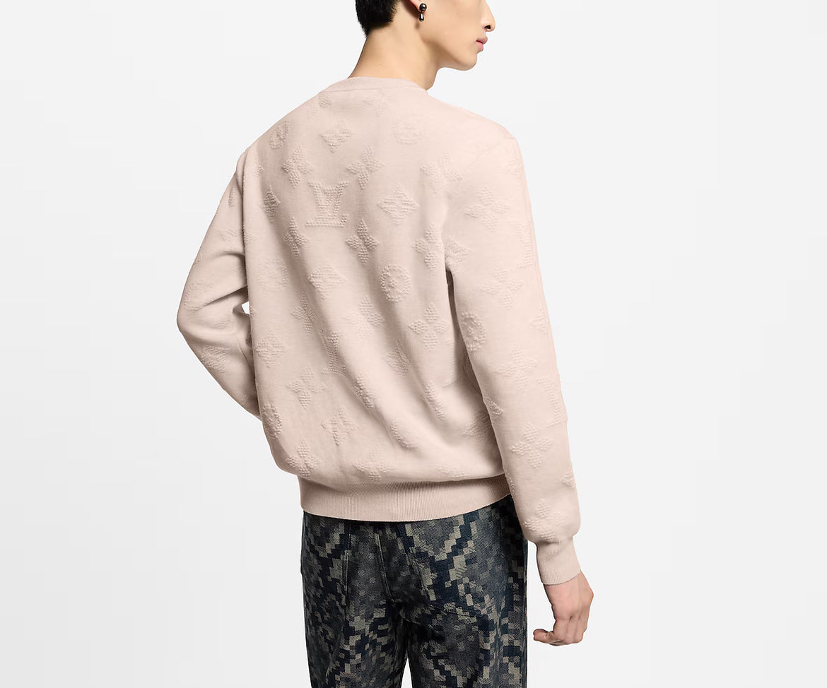 Louis Vuitton 1AHC83,LV 1AHC83,Louis Vuitton monogram sweater,Louis Vuitton monogram sweater mens,Louis Vuitton sweater nude,