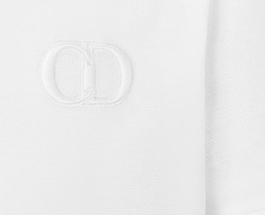 Dior 013J800A0373,Dior CD icon polo shirt,Dior embroidered CD polo shirt,Dior CD black polo shirt,Dior CD white polo shirt,Di