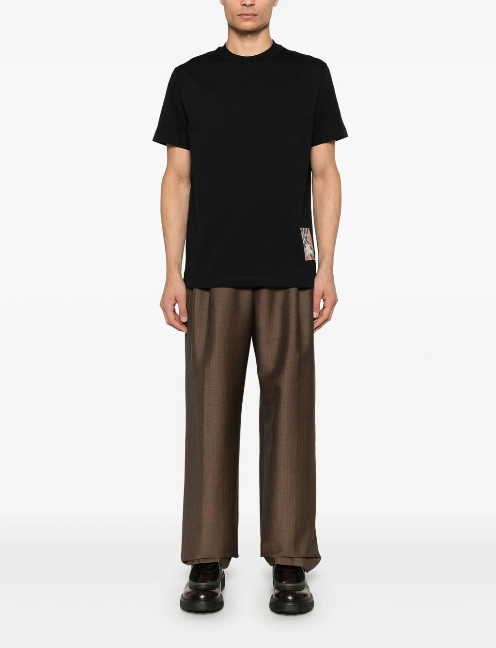 Burberry 8102254,Burberry 8104889,Burberry check patch T-shirt,Burberry check patch white T-shirt,Burberry check patch black