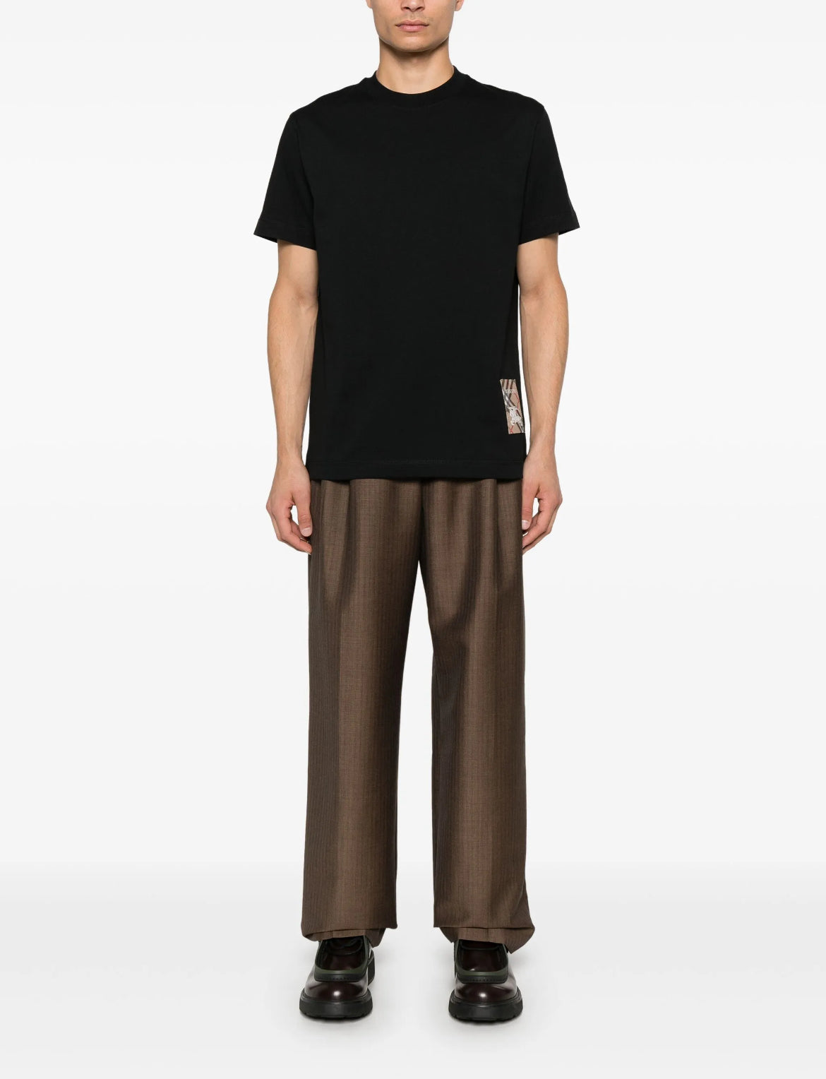 Burberry 8102254,Burberry 8104889,Burberry check patch T-shirt,Burberry check patch white T-shirt,Burberry check patch black