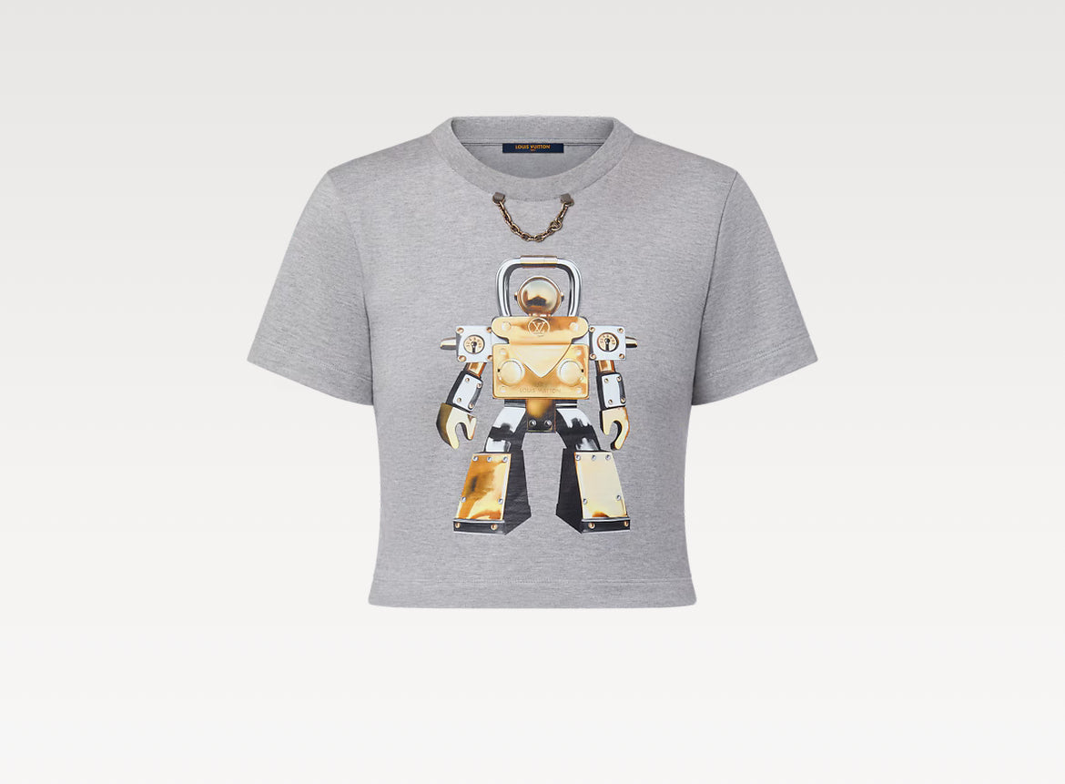 Louis Vuitton 1AI430,LV 1AI430,Louis Vuitton robot crop top,LV robot crop top,Louis Vuitton robot crop t-shirt,LV robot crop