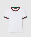 Gucci 828882XJG5O,Gucci rib T-shirt,Gucci rib white T-shirt,Gucci white womens T-shirt,Gucci white womens T-shirt 2015,Gucci