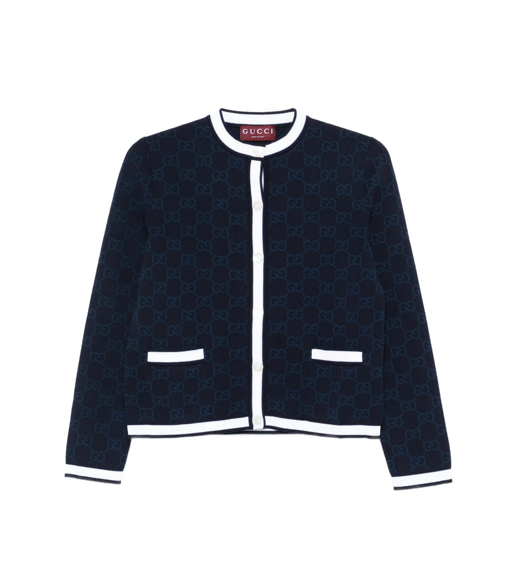 Winniemodo,Winnie modo,Gucci 836304 XKE0P, Gucci GG pattern buttoned cardigan,Gucci cardigan,Gucci cardigan sale,Gucci monogr
