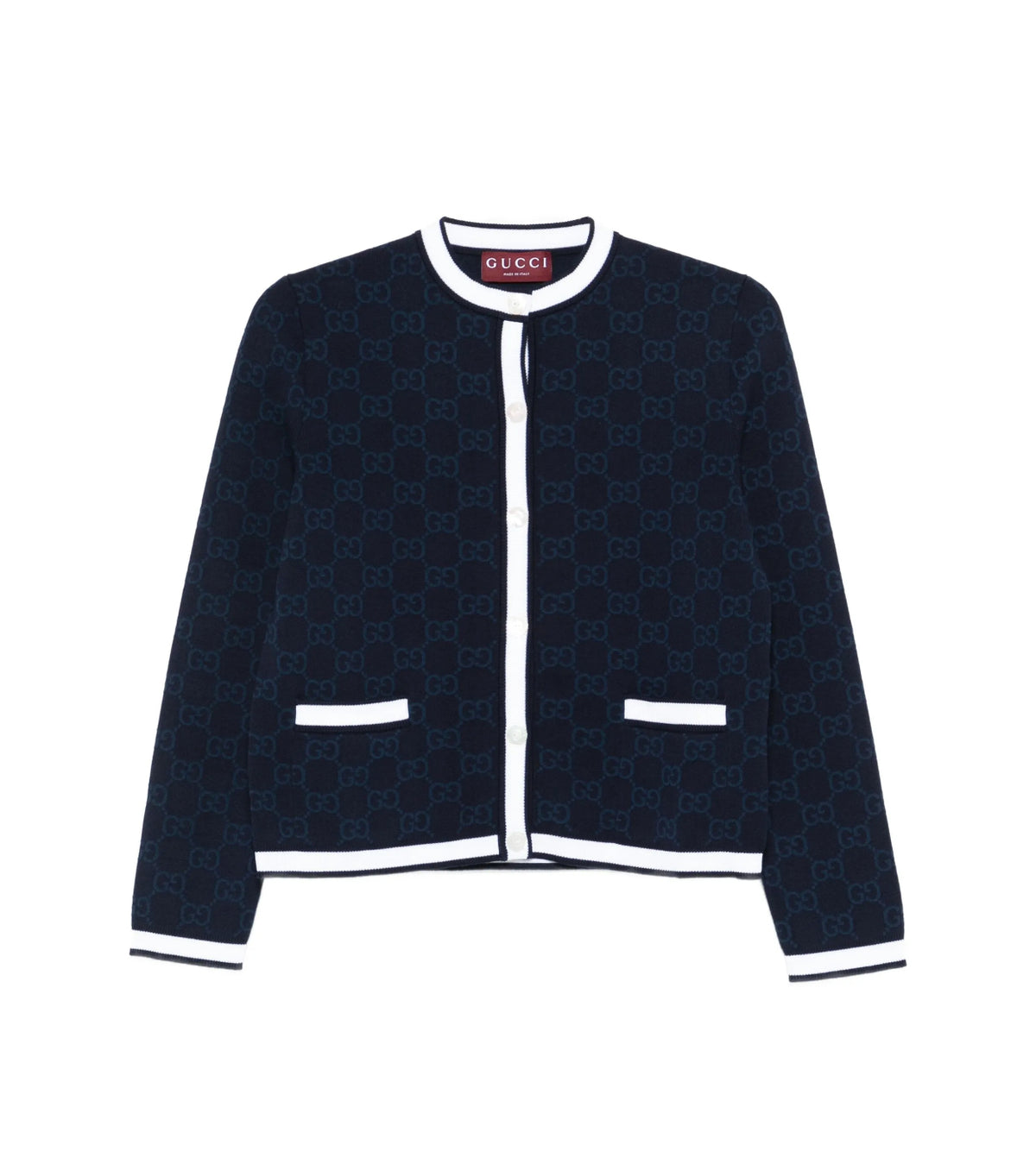Winniemodo,Winnie modo,Gucci 836304 XKE0P, Gucci GG pattern buttoned cardigan,Gucci cardigan,Gucci cardigan sale,Gucci monogr