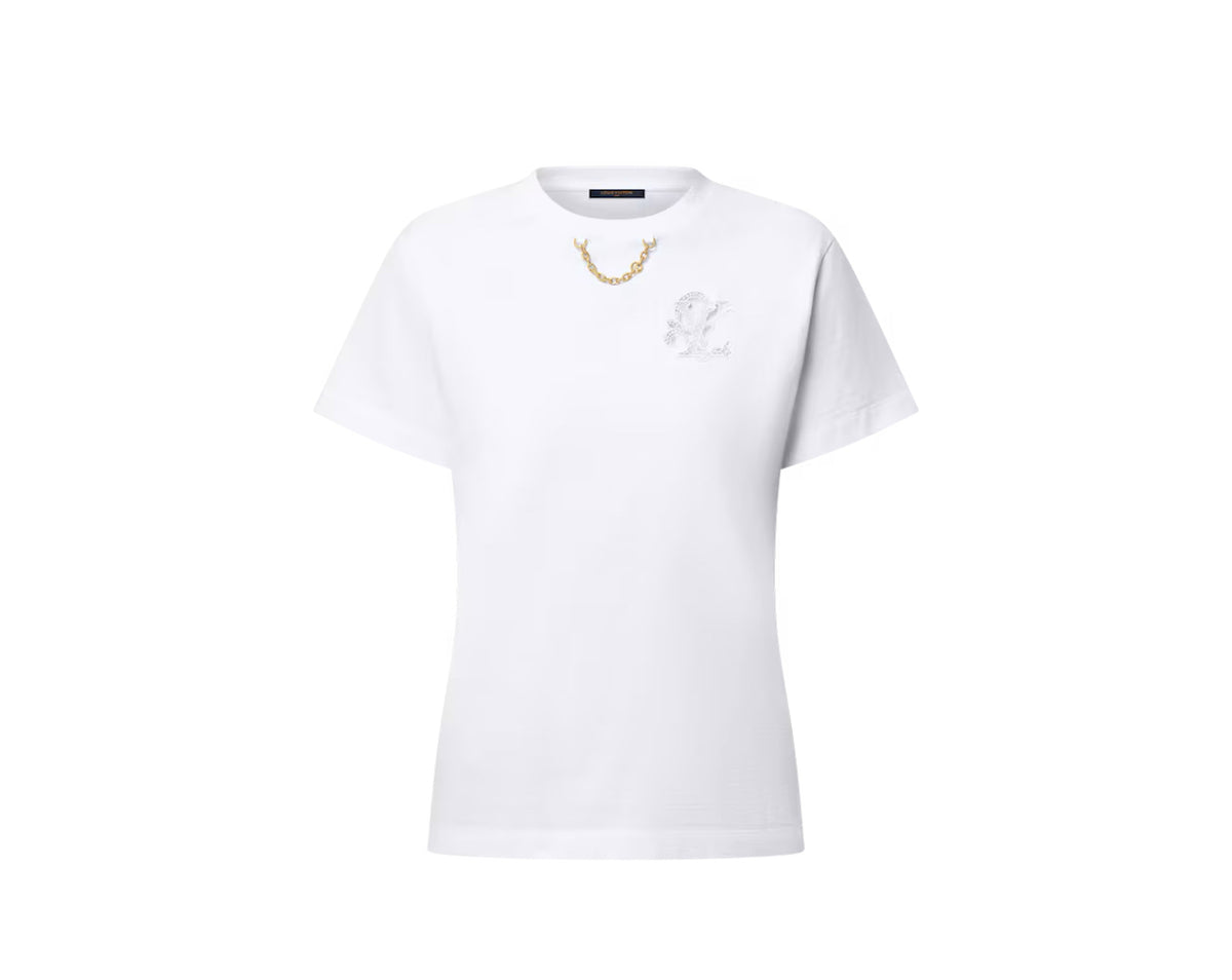 Winniemodo,Winnie modo,Louis Vuitton 1AHJFT,LV 1AHJFT,Louis Vuitton Broderie LV T-shirt,LV Broderie LV T-shirt Louis Vuitton