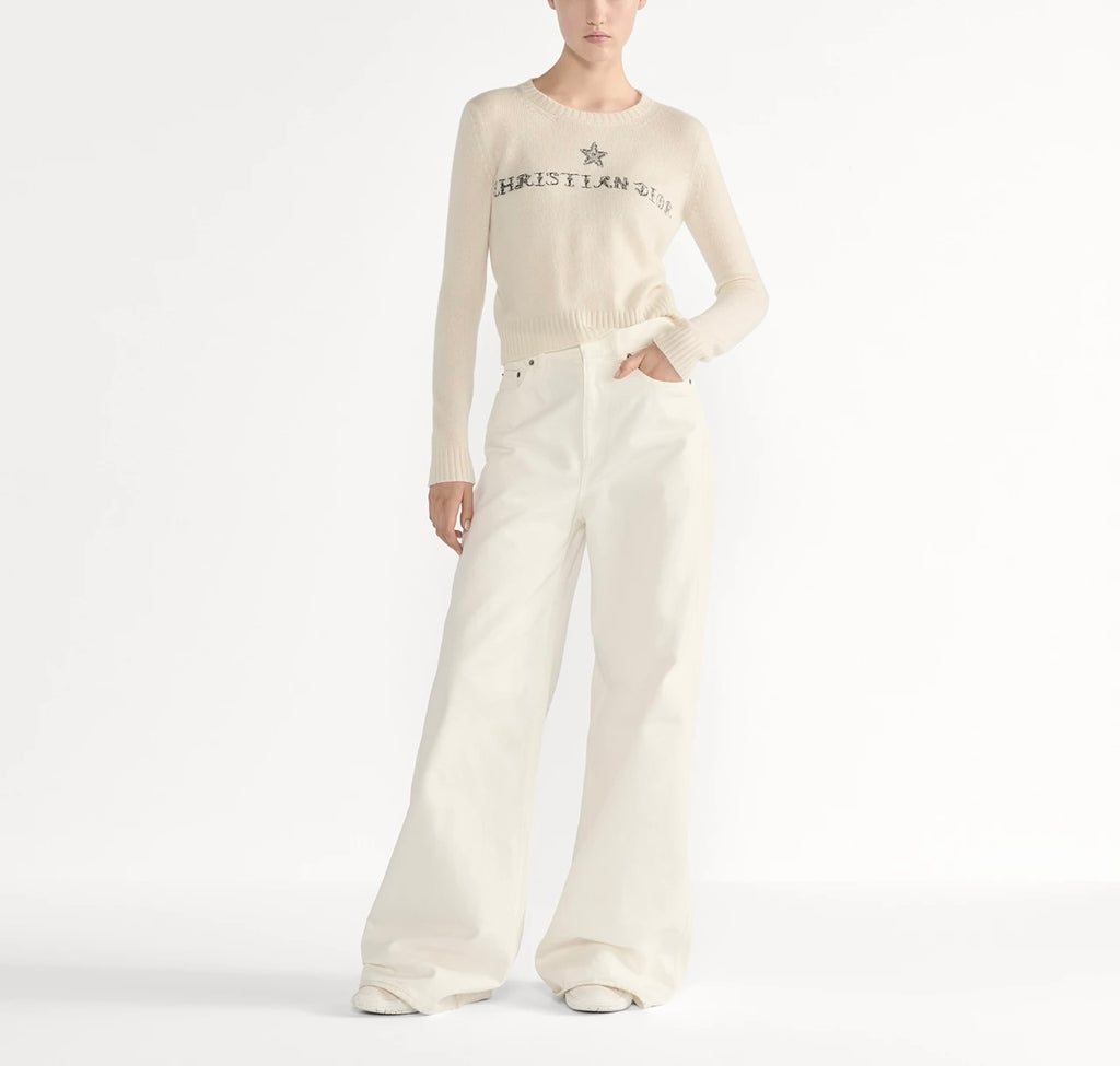 Winniemodo,Winniemodony,Dior 614S57A0053,Dior cashmere knit sweater,Dior knit sweater.Dior knit sweater White,Dior knit sweat