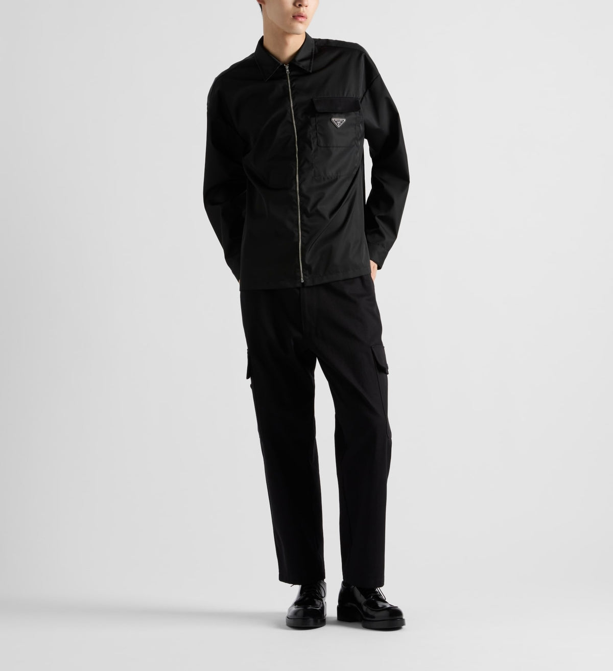 Prada SC810,Winniemodo,Winnie modo,Prada re-nylon shirt,Prada zip up shirt,Prada zip up shirt black,Prada zip up shirt sale,P