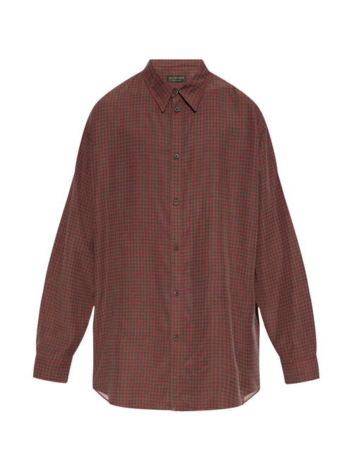 Balenciaga 809007TRLF6,Balenciaga shirt checkered,balenciaga shirt red,Balenciaga shirt women,Balenciaga shirt,Balenciaga ove