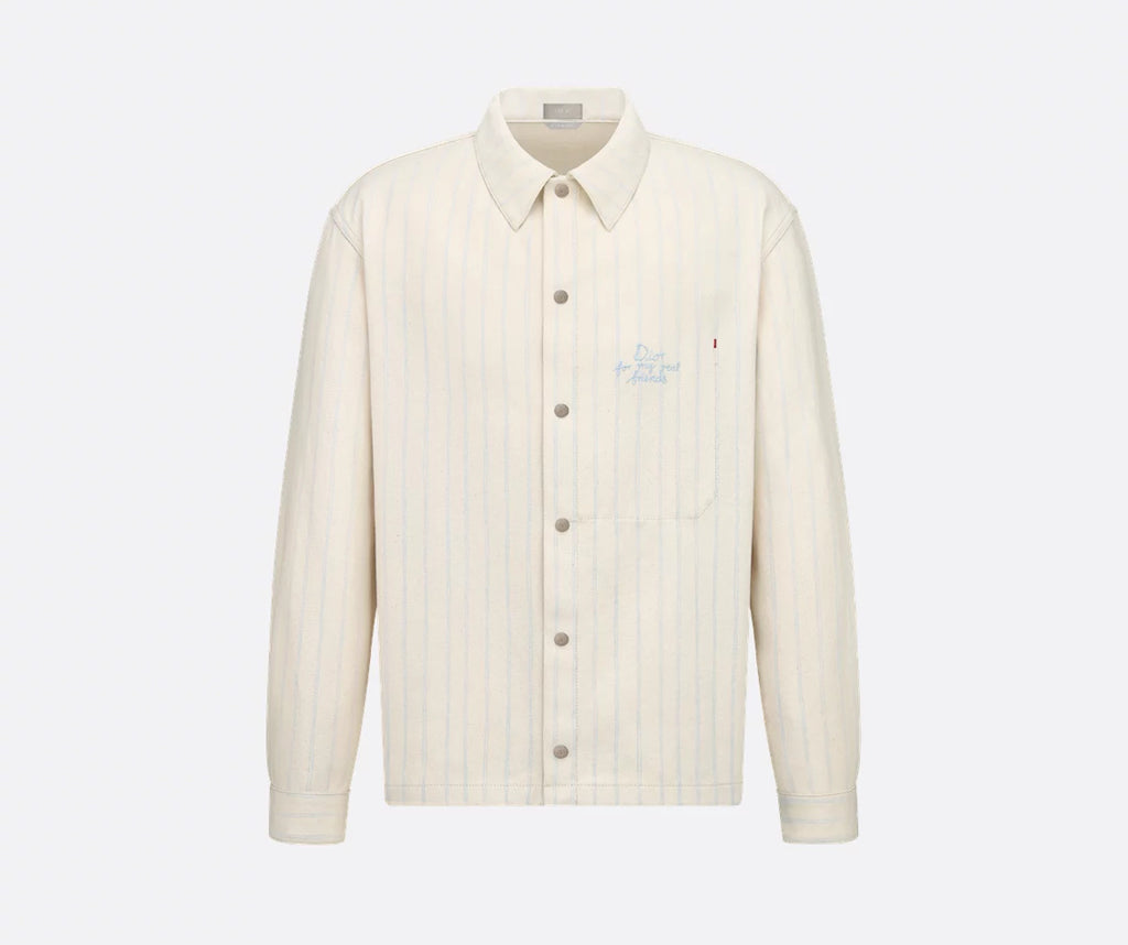 Dior 583D489A3010,Dior Hylton Nel overshirt,Dior Hylton Nel white shirt,Dior white stripes shirt,Dior white overshirt,Dior fo