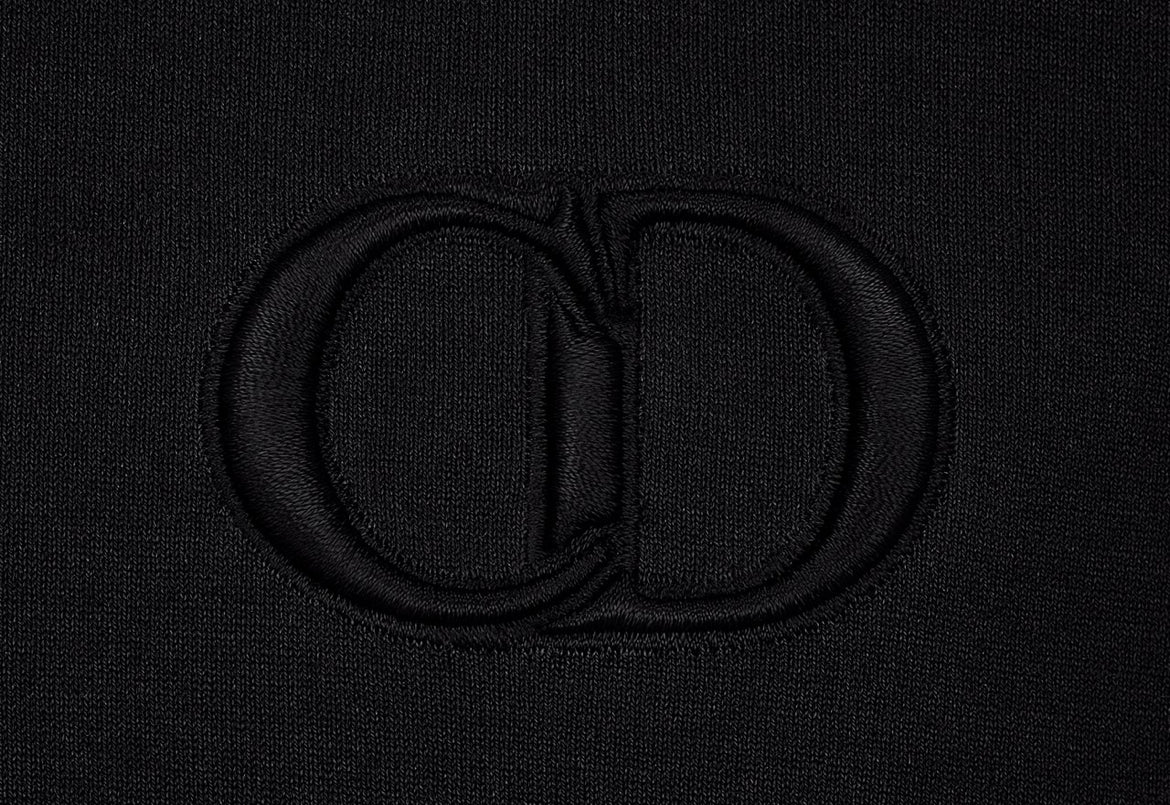 Dior 013J600A0677,Dior CD icon T-shirt,Dior embroidered CD T-shirt,Dior embroidered CD T-shirt black,Dior embroidered CD T-sh
