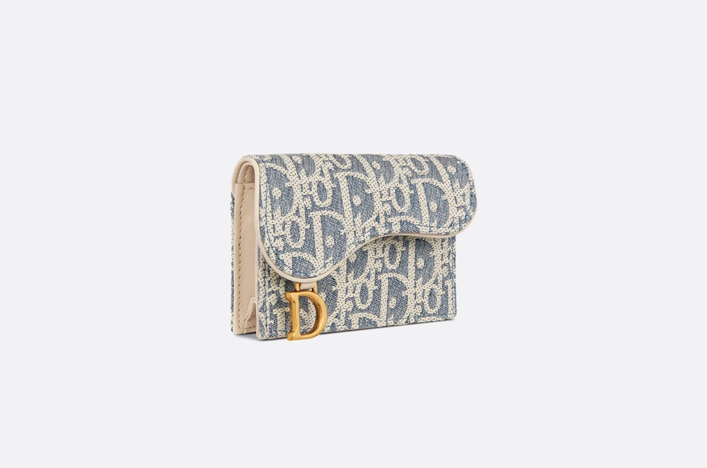 Dior saddle bloom card holder,Dior saddle card holder,Dior saddle blue card holder,Dior blue monogram card holder,Dior monogr