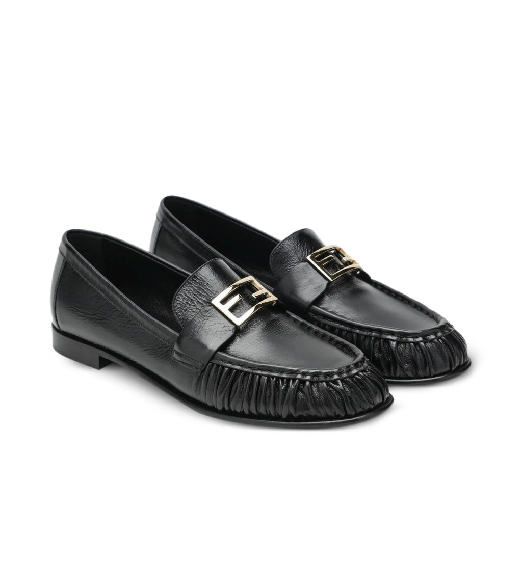 Winniemodo,Winniemodony,Fendi 8D8756NBA,Fendi loafer,Fendi loafer women,Fendi shoes black,Fendi shoes outlet,Fendi flats disc