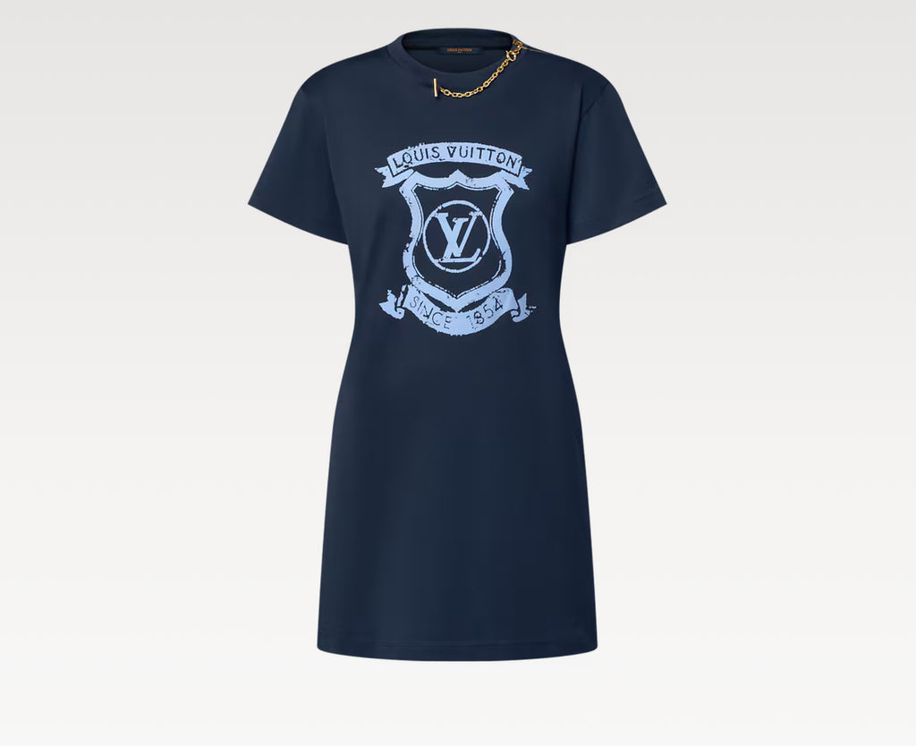 Louis Vuitton 1AI393,LV 1AI393,Louis Vuitton crest T-shirt dress,LV crest T-shirt dress,Louis Vuitton navy dress,LV navy dres