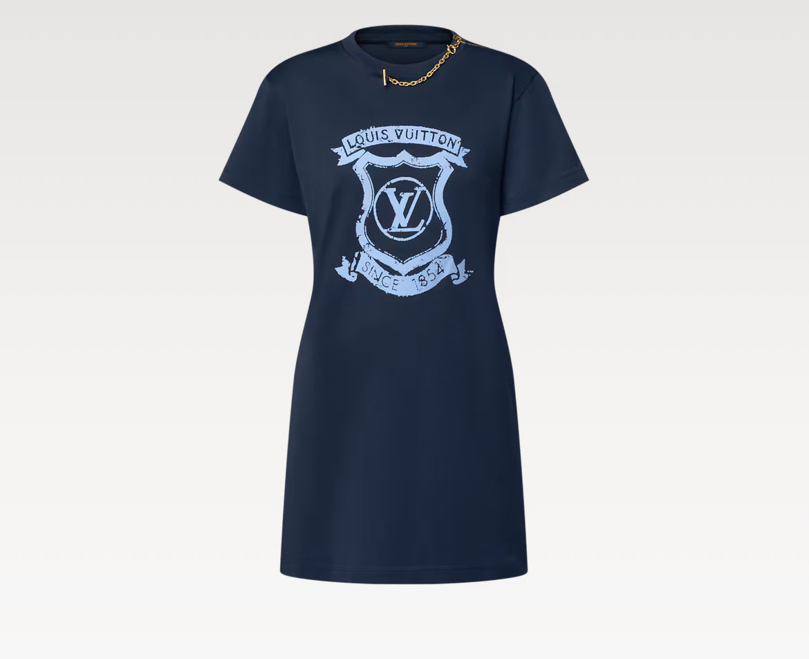 Louis Vuitton 1AI393,LV 1AI393,Louis Vuitton crest T-shirt dress,LV crest T-shirt dress,Louis Vuitton navy dress,LV navy dres