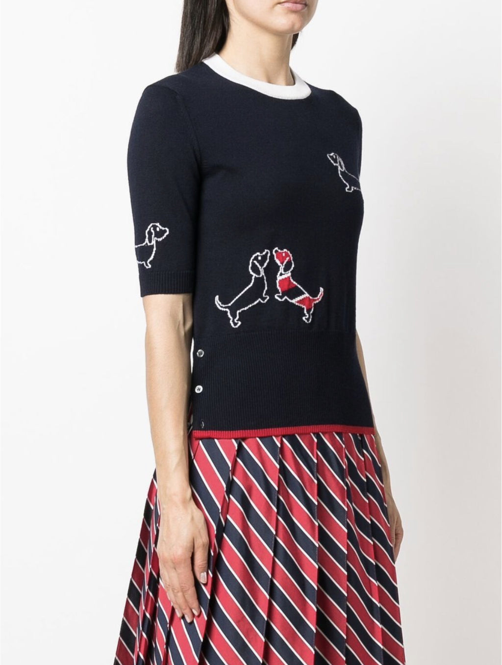 Thom Browne Hector short sleeve knit top