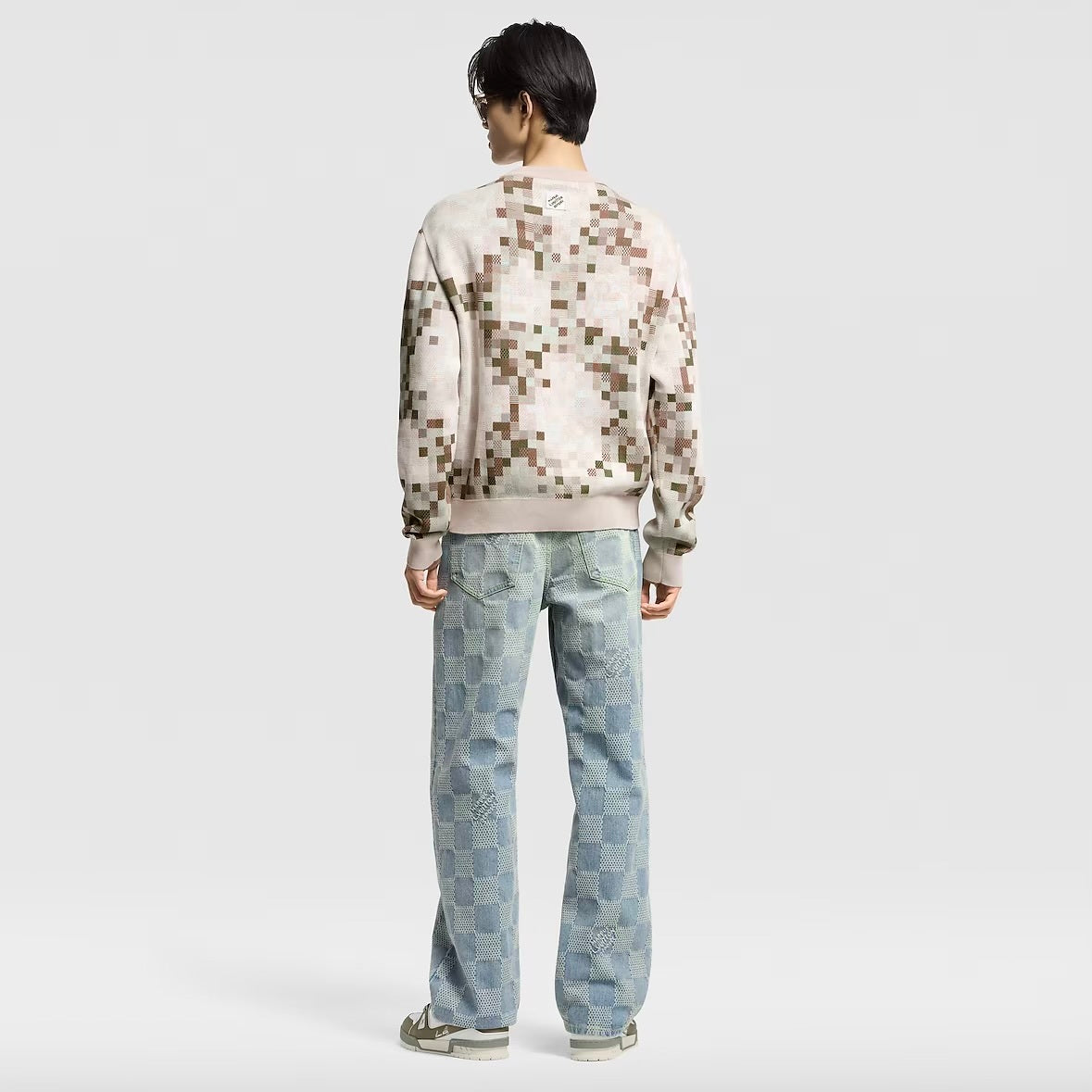 Lv 1AGKFH,Louis Vuitton 1AGKFH,Louis Vuitton graphic sweater,Lv graphic sweater,Lv checkered sweater mens,Lv graphic sweater