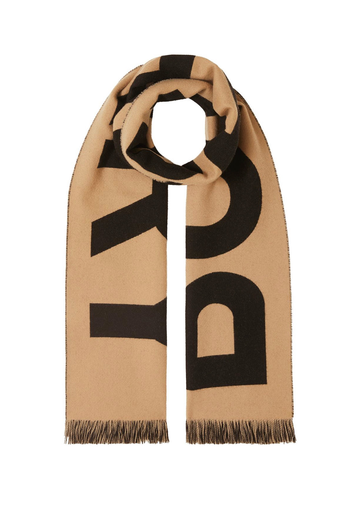 Burberry intarsia logo wool scarf