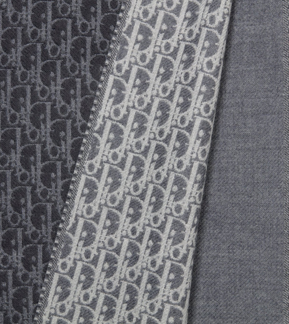 Dior 18E0005A0479,Dior scarf,Dior scarf authenticity,Dior scarf on sale,Dior scarf outlet,Dior wool scarf,Dior scarf gray,Dio