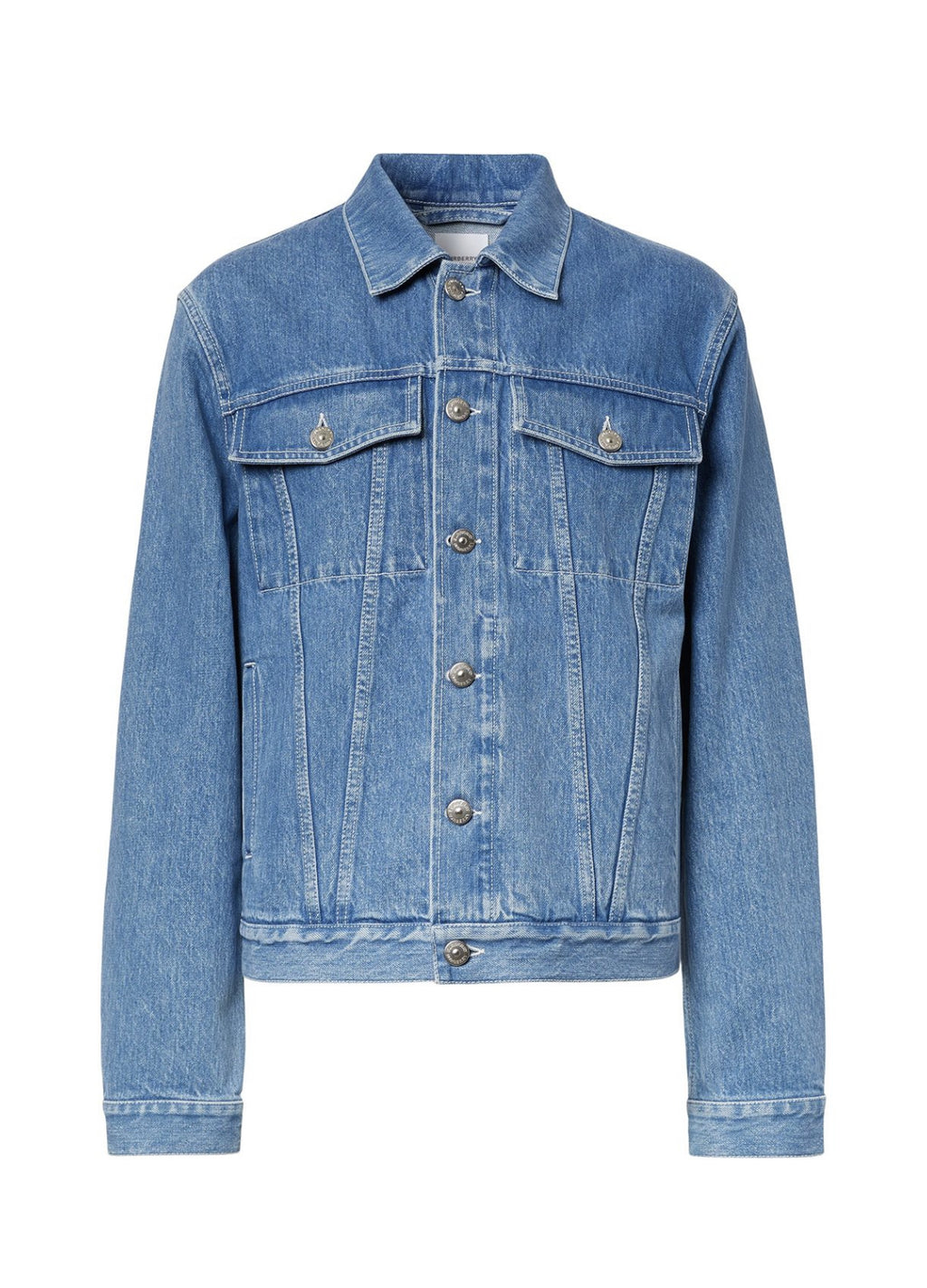 Burberry logo appliqué washed denim jacket