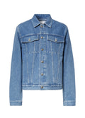 Burberry logo appliqué washed denim jacket