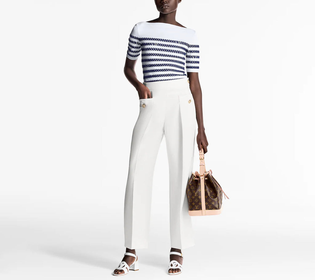 Louis Vuitton 1AHJDY,LV 1AHJDY,Louis Vuitton stripes knit top,Louis Vuitton stripes top,Louis Vuitton womens top,LV striped t