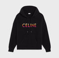 celine 2A10X666Q.38NO,Celine embroidered hooded sweater in ribbed wool,Celine hoodie on sale,Celine hoodie discount,Celine ho