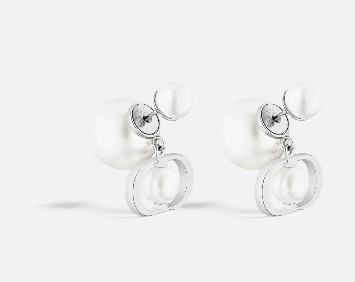 Dior tribales earrings, Dior pearls earrings,Dior CD signature pearls earrings,Dior CD signature gold earrings, Dior CD signa