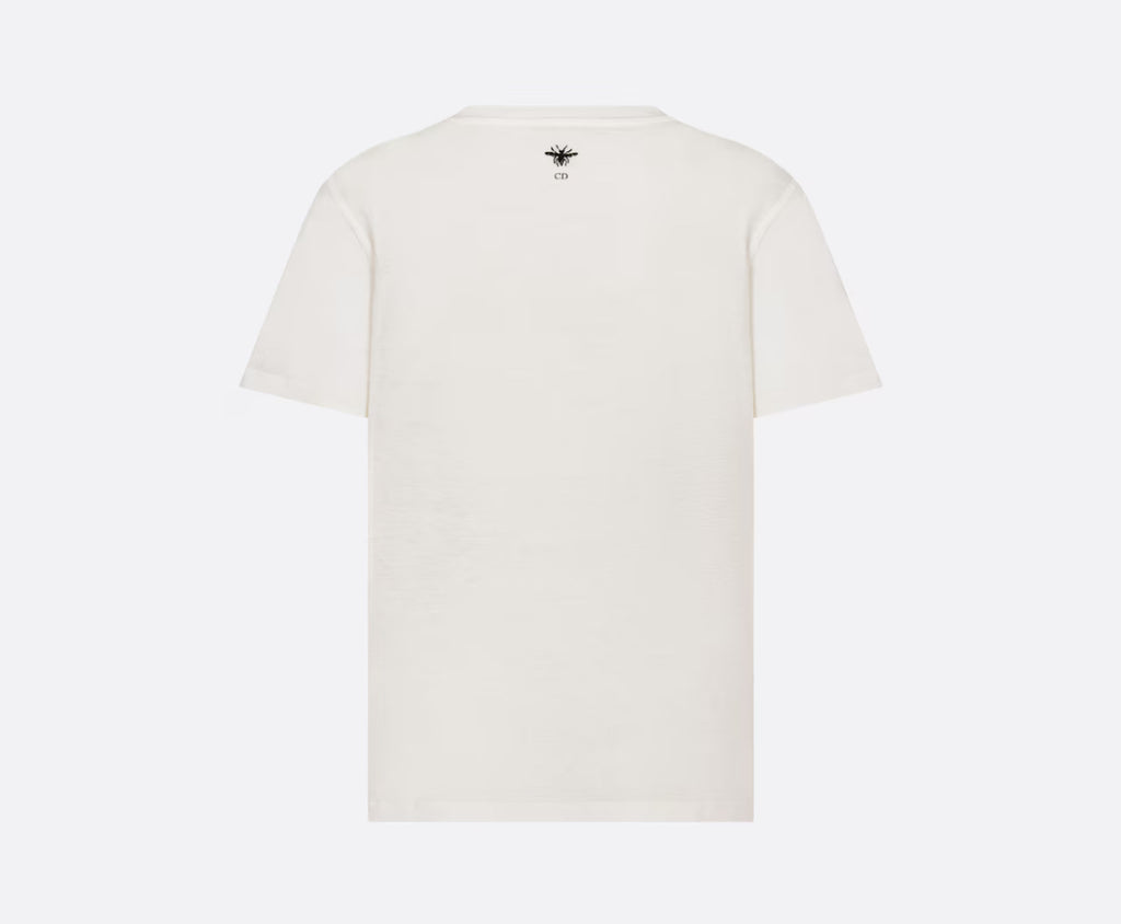 Dior white cotton T-shirt,Dior online shop ,Dior on sale,Dior Outlet, Dior women's  T-shirt,Dior 413T09A4522 ,Dior white  T-s