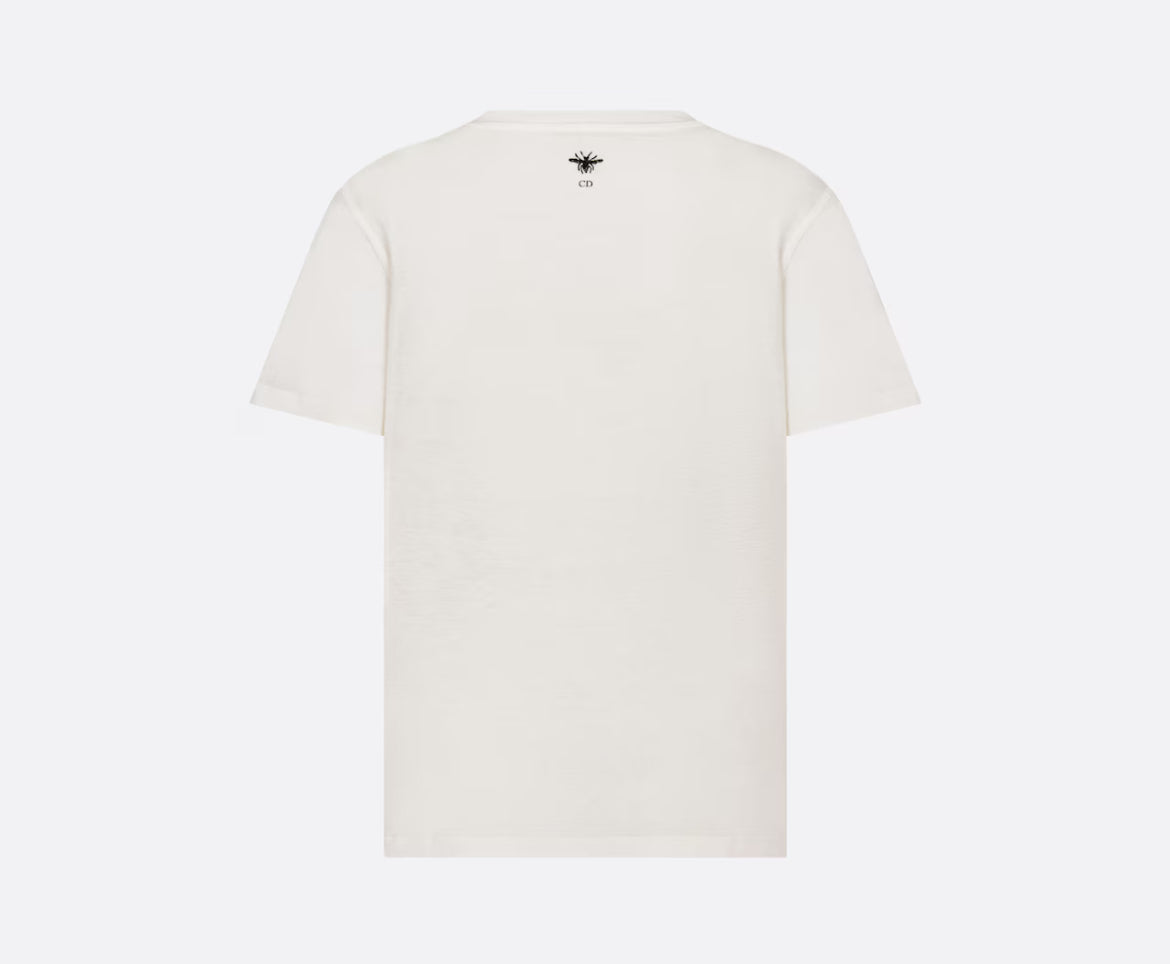 Dior white cotton T-shirt,Dior online shop ,Dior on sale,Dior Outlet, Dior women's  T-shirt,Dior 413T09A4522 ,Dior white  T-s
