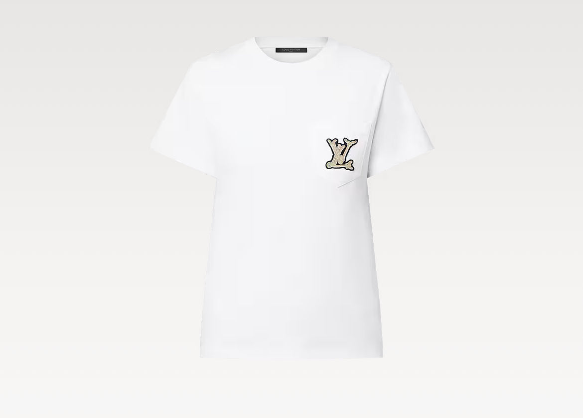 Louis Vuitton 1AHIZT,LV 1AHIZT,Louis Vuitton pocket T-shirt,Louis Vuitton white pocket T-shirt,LV pocket T-shirt,LV white poc