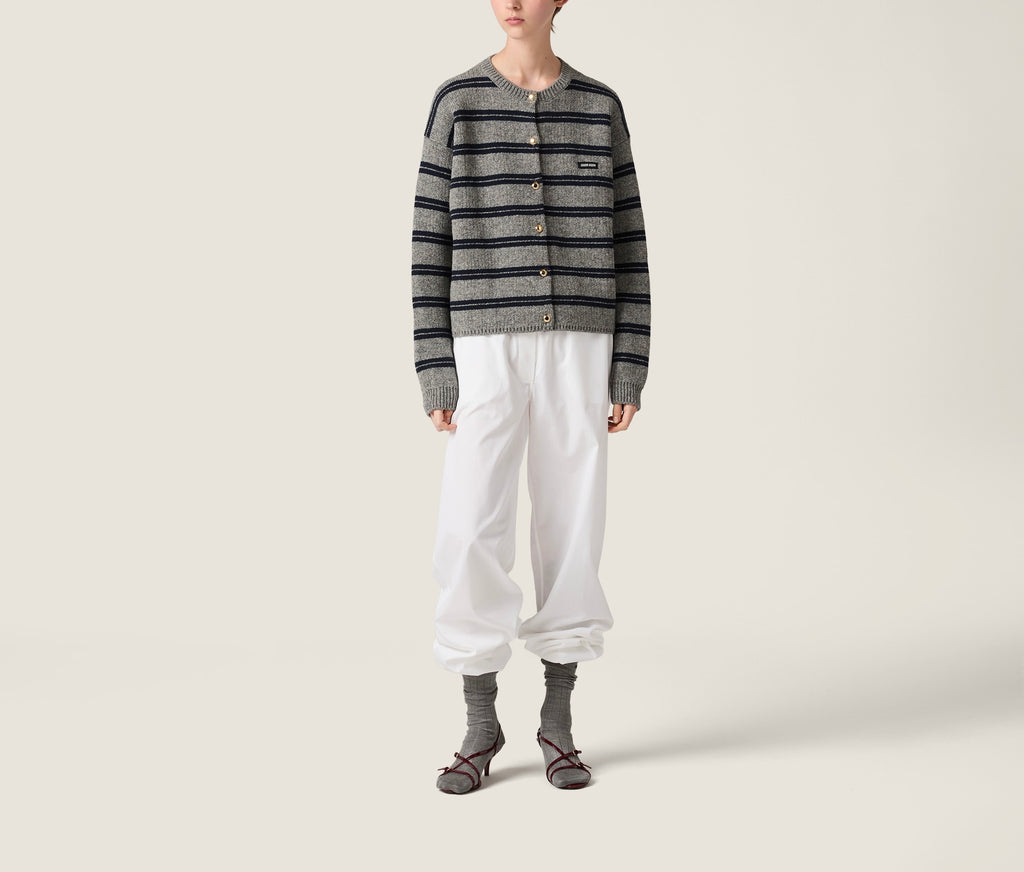 Winniemodo,Winnie modo,MIU MIU MMF899,Miu Miu Shetland knit cardigan,Miu Miu knit cardigan,MIU MIU striped cardigan,MIU MIU c