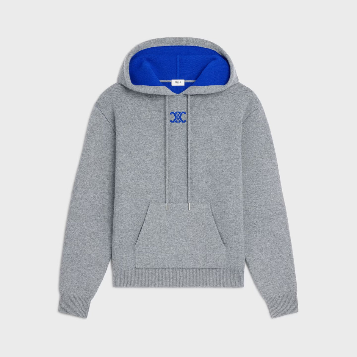 Winniemodo,Winniemodony,Celine RY0QZ0X73.10DU,Celine hooded sweater cashmere,Celine hoodie sweater grey,Celine knit hoodie gr