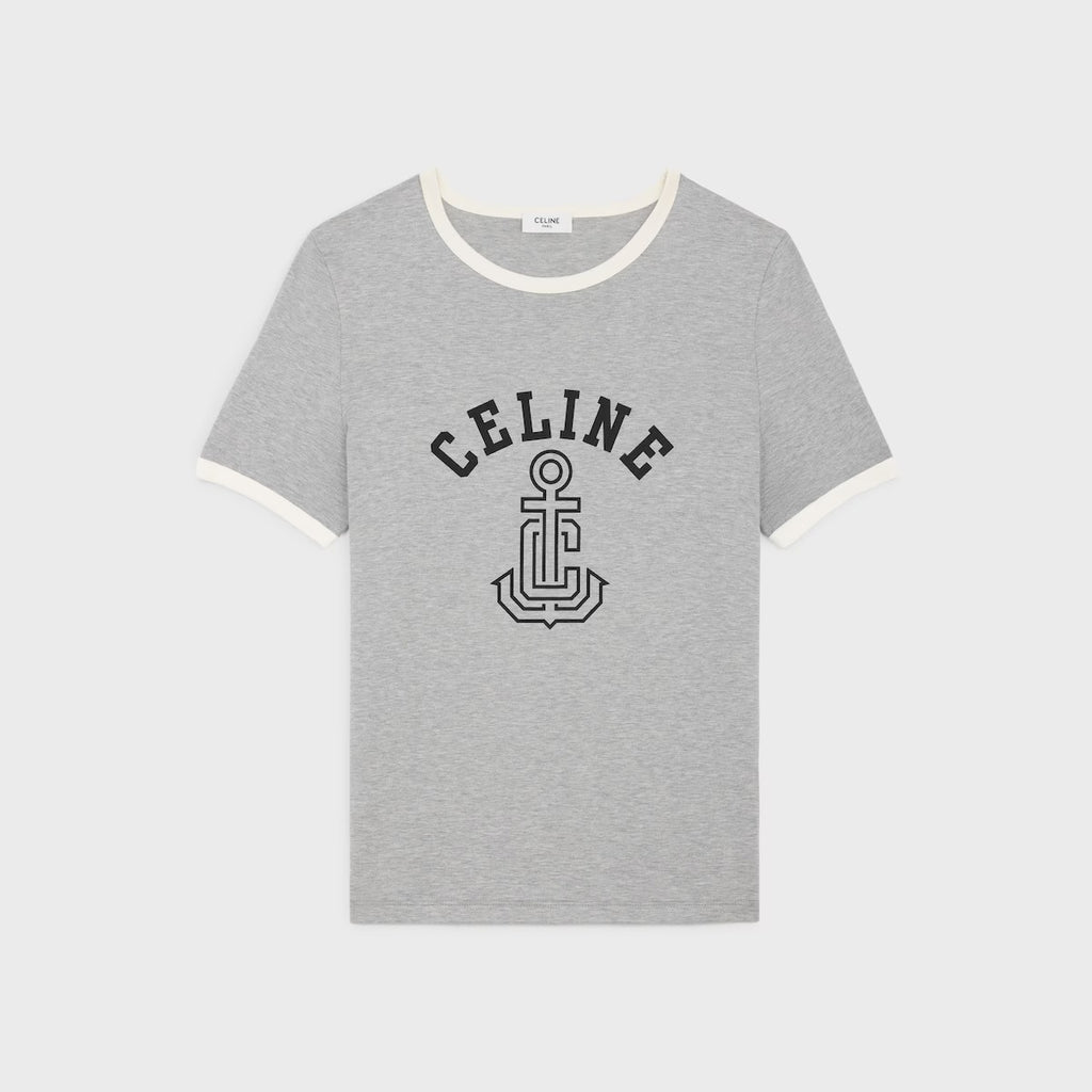 Celine RX071507Z.GAC3,Celine T-shirt jersey,Celine grey t-shirt,Celine grey womens t-shirt,Celine womens t-shirt,Celine women