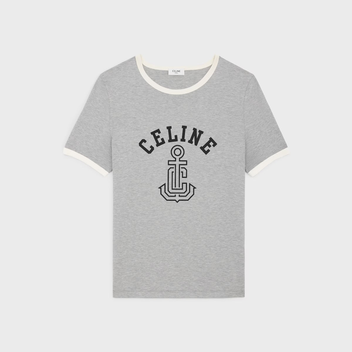 Celine RX071507Z.GAC3,Celine T-shirt jersey,Celine grey t-shirt,Celine grey womens t-shirt,Celine womens t-shirt,Celine women