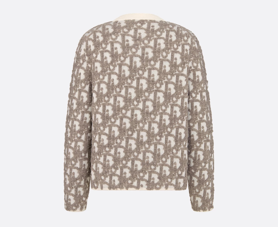 Dior 593M211A3007,Dior oblique cardigan,Dior oblique cardigan sale,Dior monogram cardigan,Dior grey monogram cardigan,Dior mo