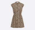 Dior 521R95A3A52,Dior short belted shirt dress,Dior shirt dress,Dior dress,Dior dress beige,Dior dress 2025,Dior dress on sal