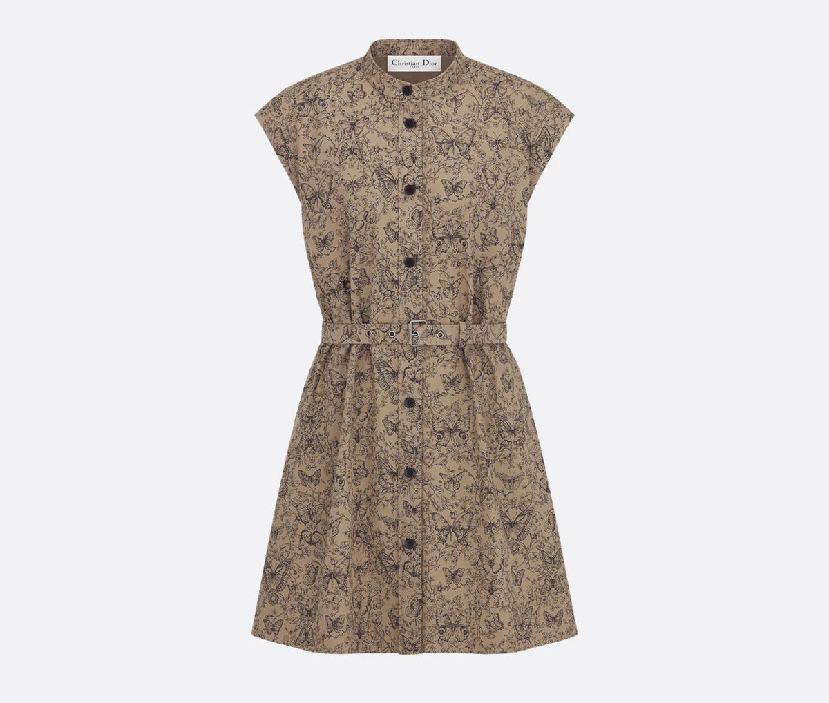 Dior 521R95A3A52,Dior short belted shirt dress,Dior shirt dress,Dior dress,Dior dress beige,Dior dress 2025,Dior dress on sal