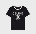 Celine 2X872671Q,Celine tshirt in cotton jersey Off White,Celine tshirt,Celine tshirt on sale,Celine tshirt outlet,Celine tsh